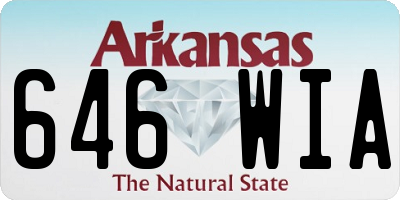 AR license plate 646WIA