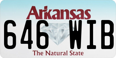 AR license plate 646WIB