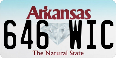 AR license plate 646WIC