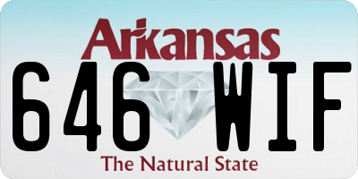 AR license plate 646WIF