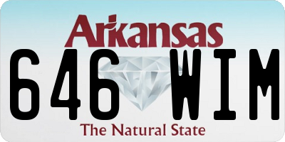 AR license plate 646WIM