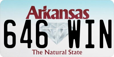 AR license plate 646WIN