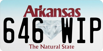 AR license plate 646WIP