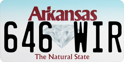 AR license plate 646WIR