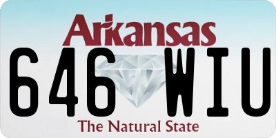 AR license plate 646WIU