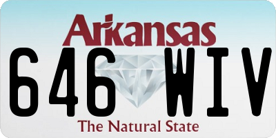 AR license plate 646WIV