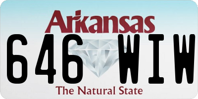 AR license plate 646WIW