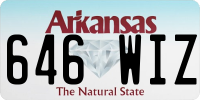 AR license plate 646WIZ