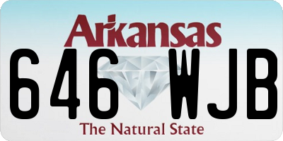 AR license plate 646WJB