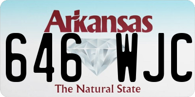AR license plate 646WJC