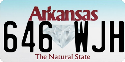 AR license plate 646WJH