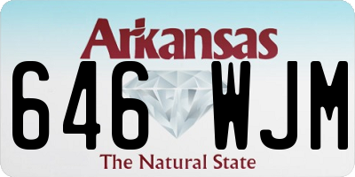 AR license plate 646WJM