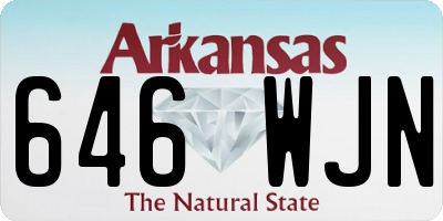 AR license plate 646WJN