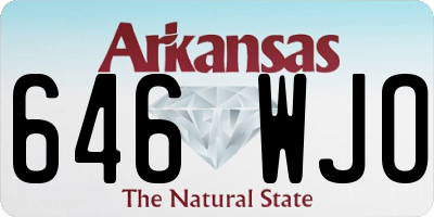 AR license plate 646WJO