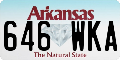 AR license plate 646WKA