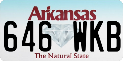 AR license plate 646WKB