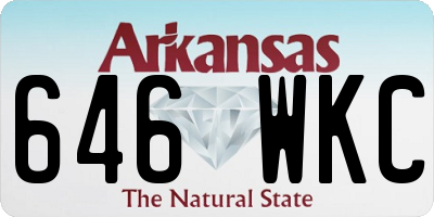 AR license plate 646WKC