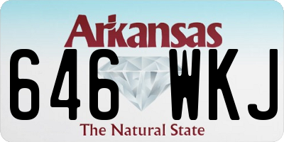 AR license plate 646WKJ