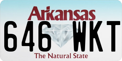 AR license plate 646WKT