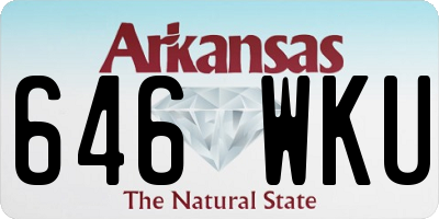 AR license plate 646WKU
