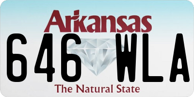 AR license plate 646WLA