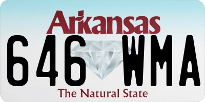AR license plate 646WMA