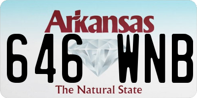 AR license plate 646WNB