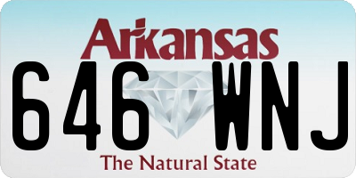 AR license plate 646WNJ