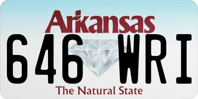 AR license plate 646WRI