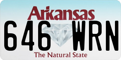 AR license plate 646WRN