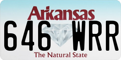 AR license plate 646WRR