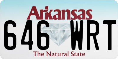 AR license plate 646WRT