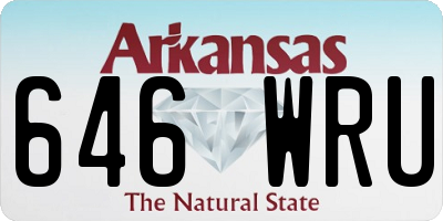 AR license plate 646WRU