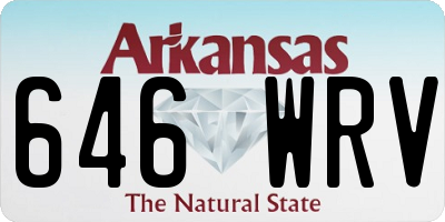 AR license plate 646WRV