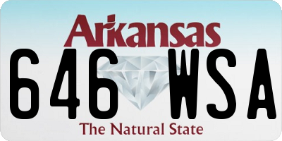 AR license plate 646WSA