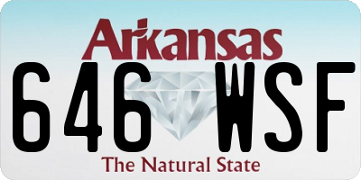 AR license plate 646WSF