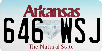 AR license plate 646WSJ