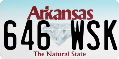 AR license plate 646WSK