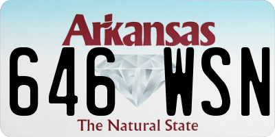 AR license plate 646WSN