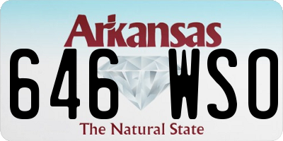 AR license plate 646WSO