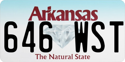 AR license plate 646WST