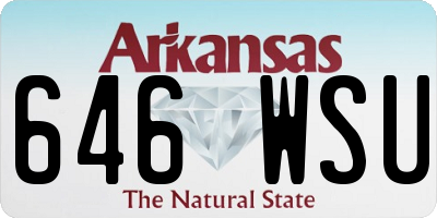 AR license plate 646WSU