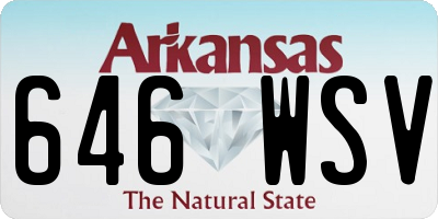 AR license plate 646WSV