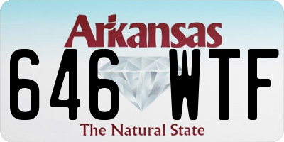 AR license plate 646WTF