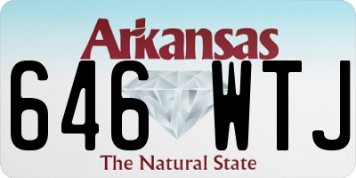 AR license plate 646WTJ