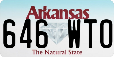 AR license plate 646WTO
