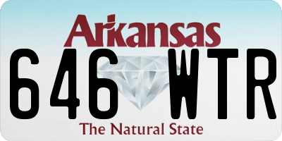 AR license plate 646WTR