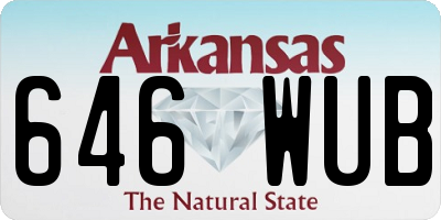 AR license plate 646WUB