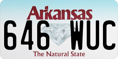 AR license plate 646WUC