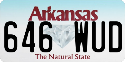 AR license plate 646WUD